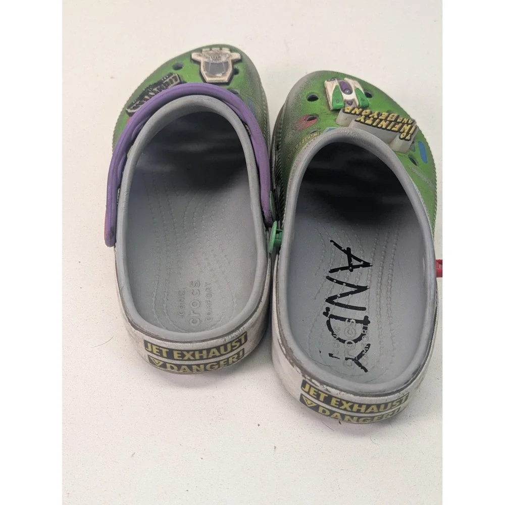 Crocs Clogs Kids Size 13 Green Buzz Lightyear Toy Story‎ Disney Slip On